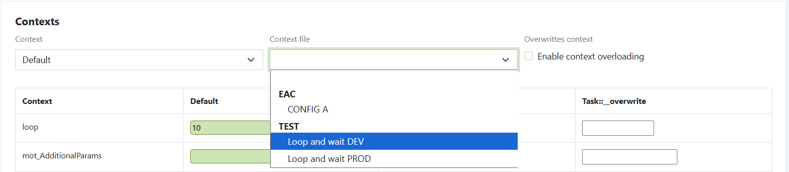 context file in task set up